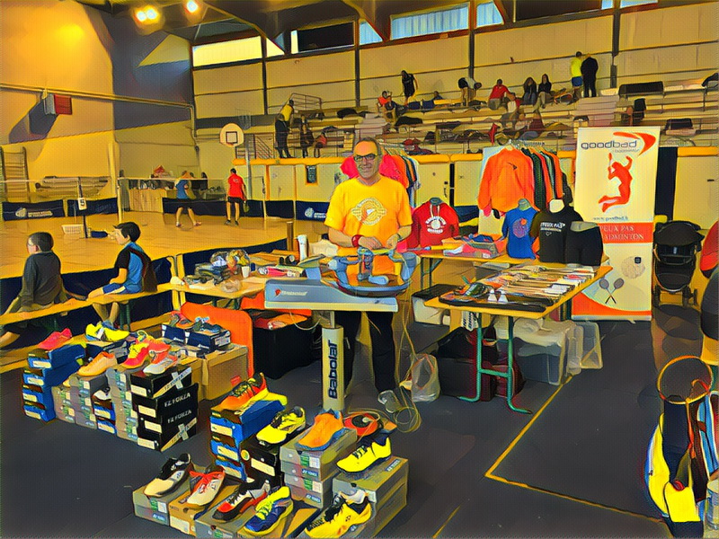 Le stand Goodbad badminton Faulquemont 2018